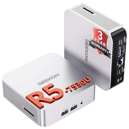 GEEKOM A5 Pro 2026 Edition / 16GB＋1TB GEEKOM A5 Pro 2026 Edition Mini PC, AMD Ryzen 5 7530U, 16GB High